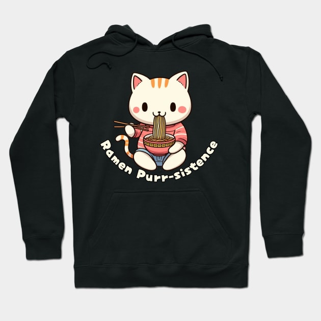 Ramen bowl Cat eat noodles Hoodie by Japanese Fever